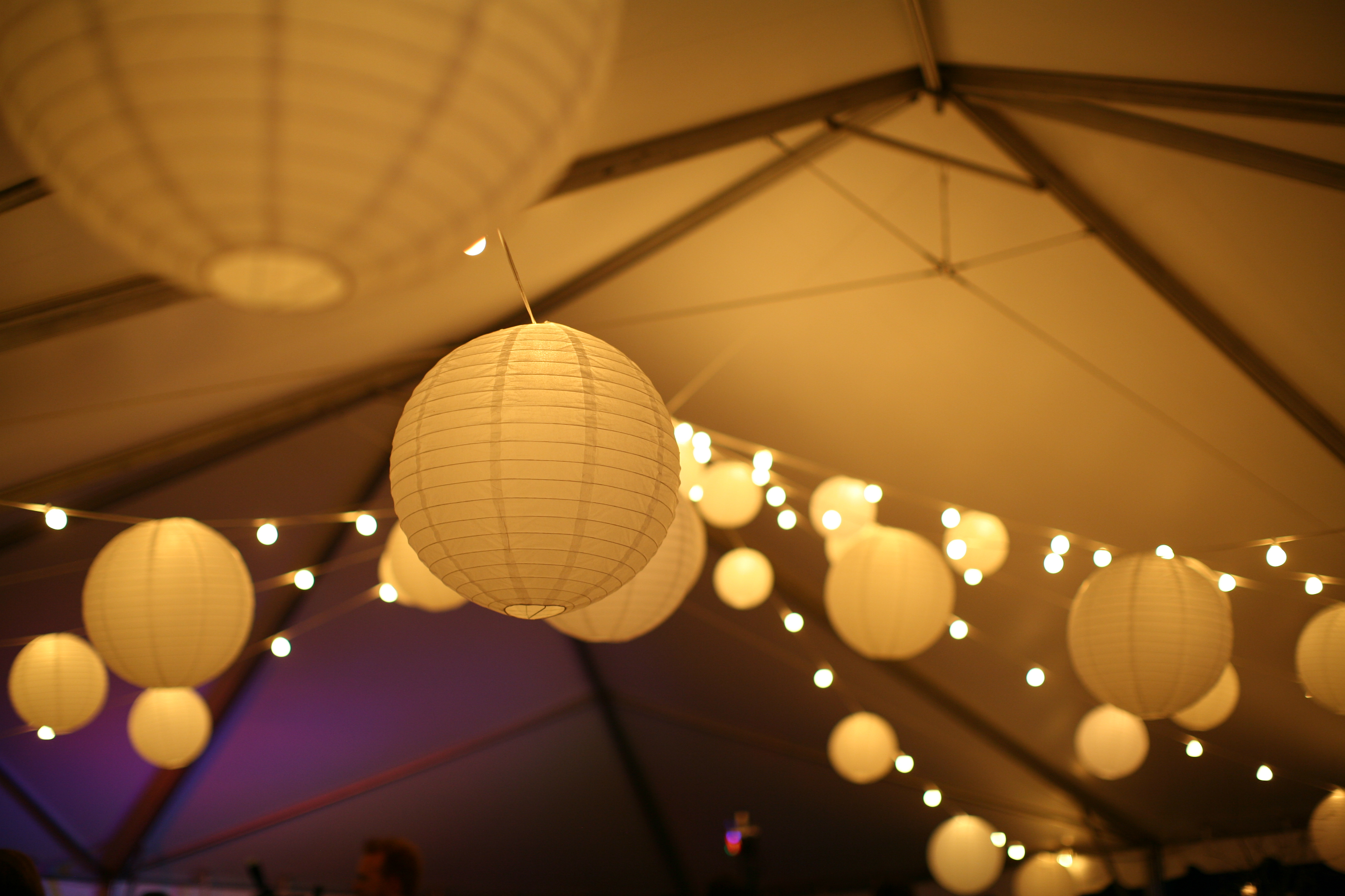 Lighted Tent for Wedding Reception