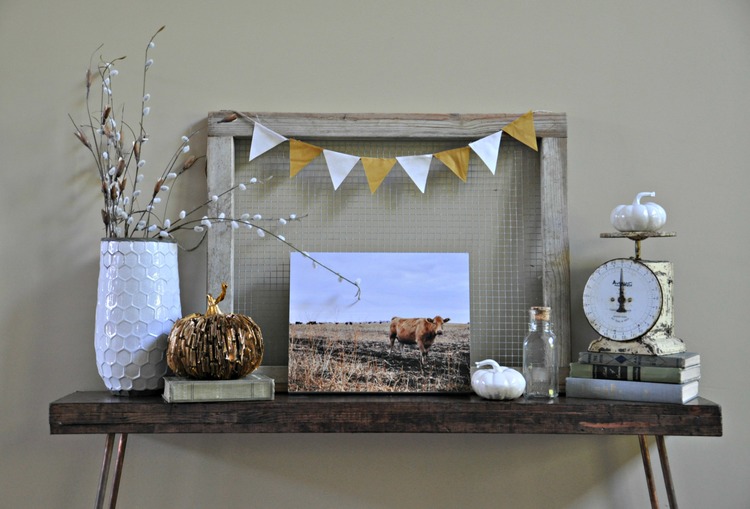 Fall Console Table 1 {Decor and the Dog}