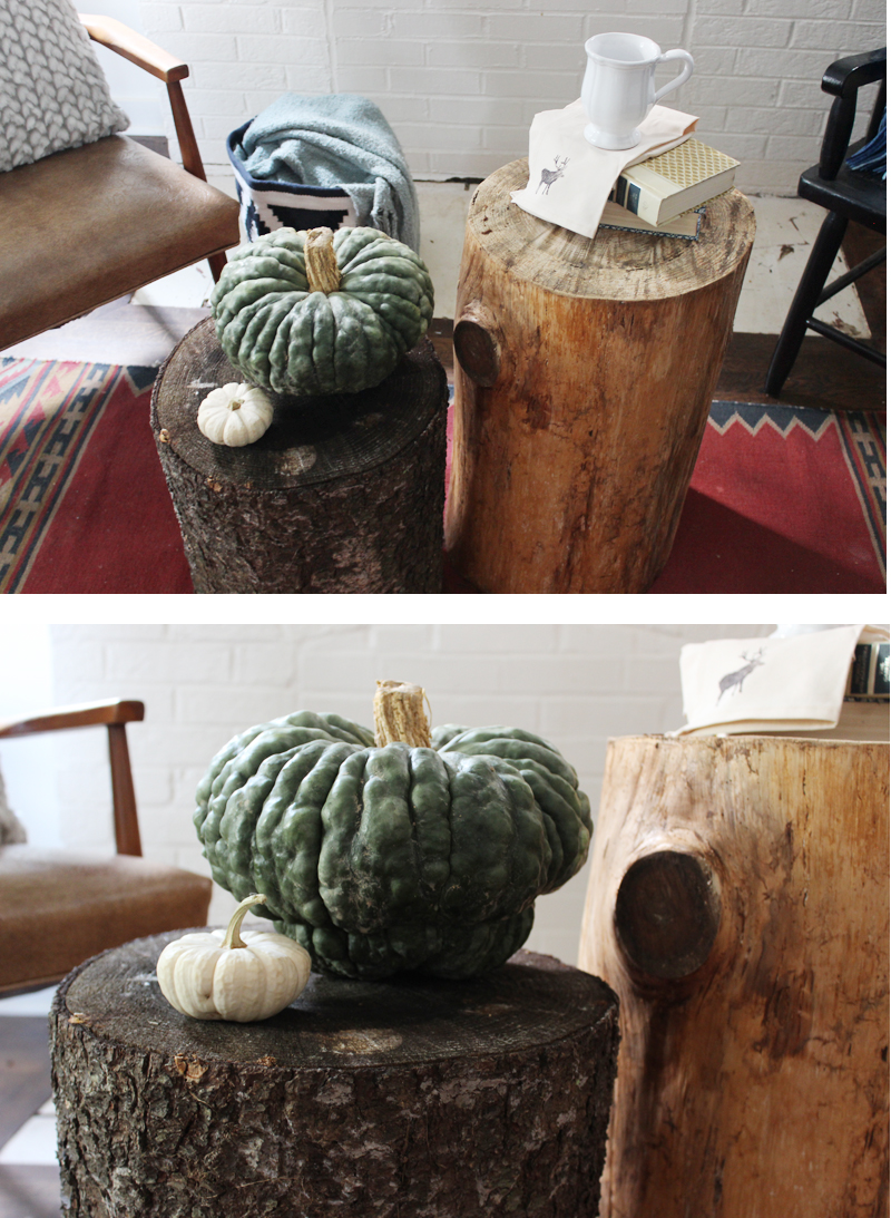 Fall Decorating with Heirloom Pumpkins and Wood