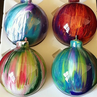 Paint Drip Ornaments