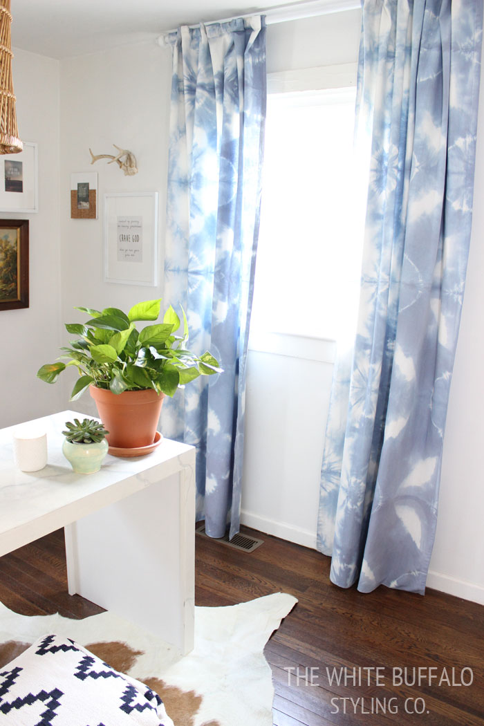 Tie Dye Curtains from thewhitebuffalostylingco.com