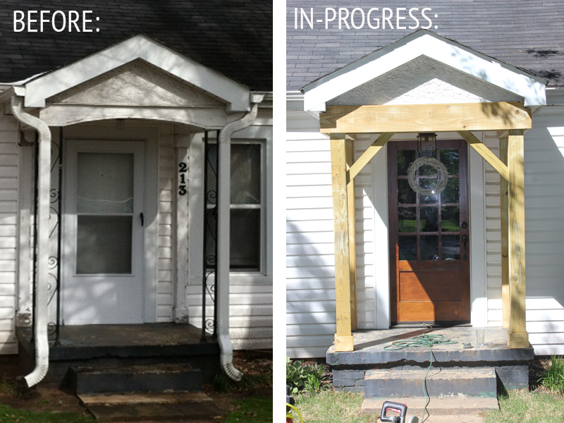 before & after of entrance