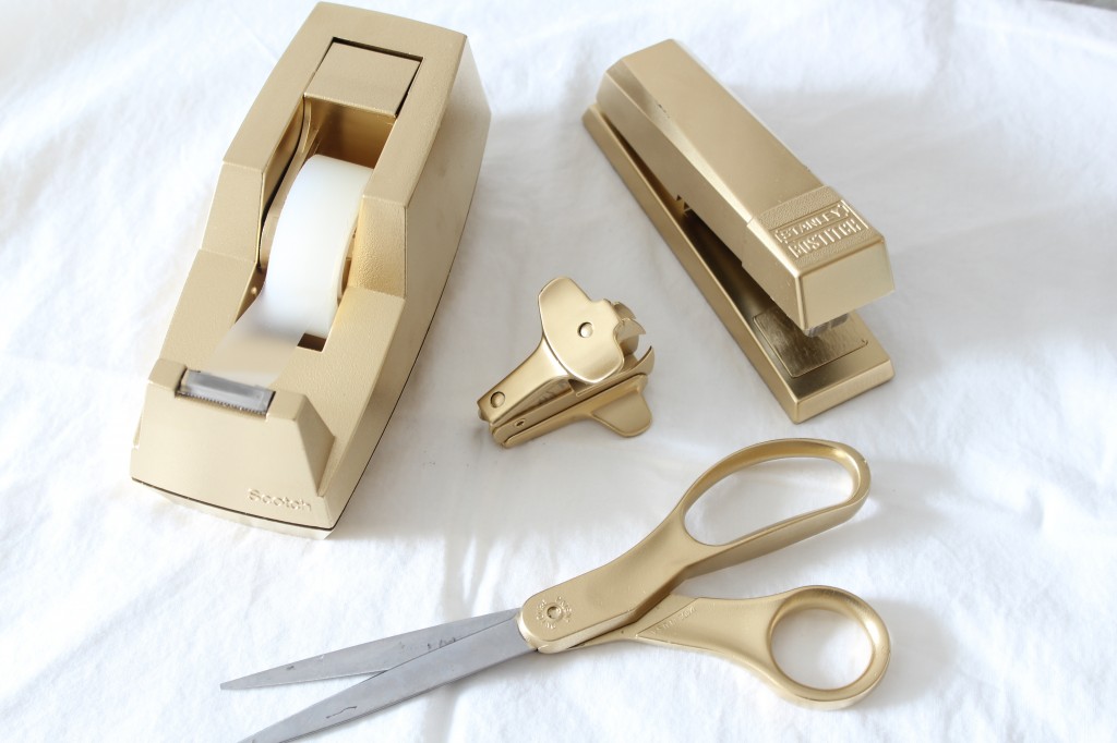 DIY Gold Desk Accessories