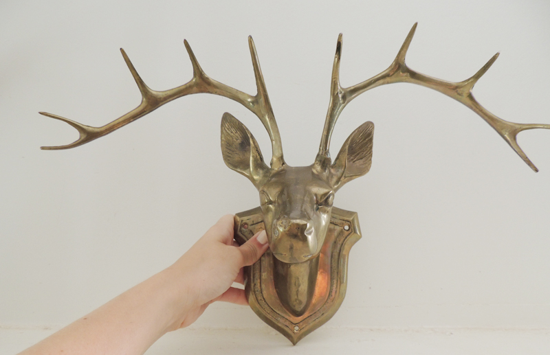 brass-deer-head