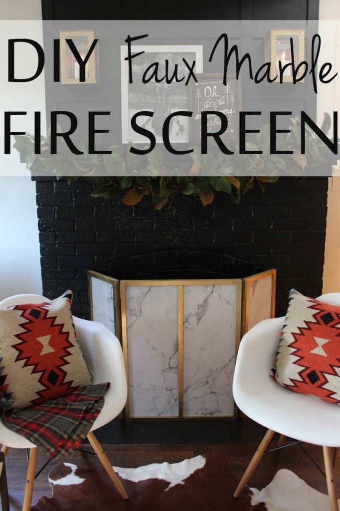 DIY Faux Marble Fire Screen Tutorial